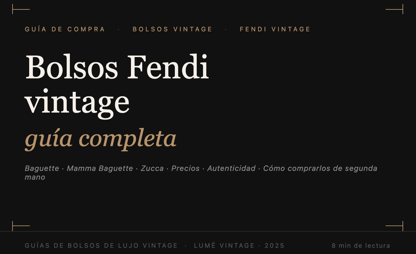 Bolsos Fendi vintage: los modelos más buscados y cómo comprarlos de segunda mano