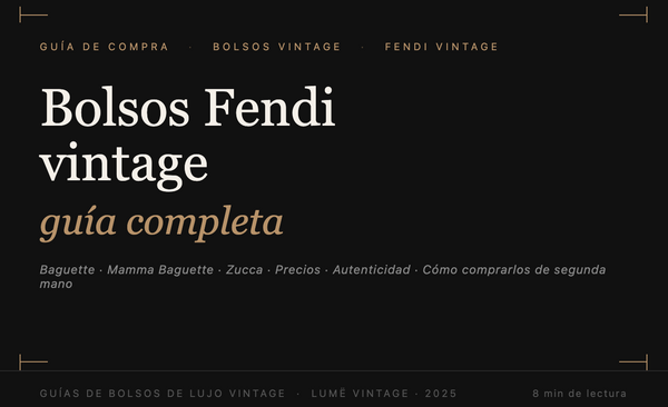 Bolsos Fendi vintage: los modelos más buscados y cómo comprarlos de segunda mano