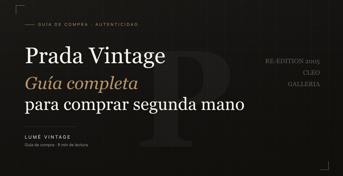 Bolso Prada vintage: guía completa para comprar con criterio