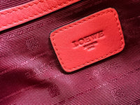 Bolso Mini Boston Loewe Heritage en Piel Roja con Logo Grabado