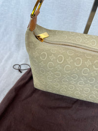 Bolso de hombro Celine C Monogram de Ante Blanco Vintage