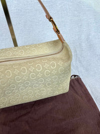 Bolso de hombro Celine C Monogram de Ante Blanco Vintage