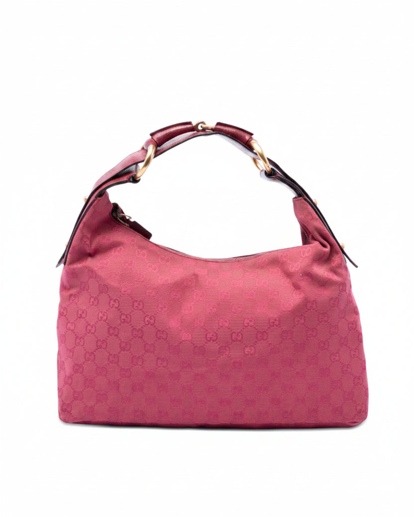 Gucci GG Canvas Horsebit Hobo Vintage