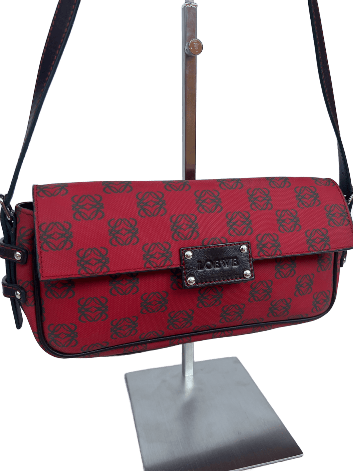 Bolso Loewe Anagram Flap Bag - Rojo Vibrante
