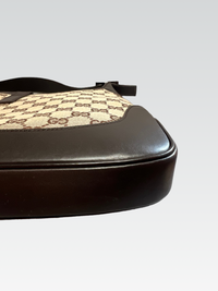 Gucci Jackie Medium en Lona GG Supreme con Tribanda Web y Piel