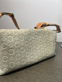 Bolso de hombro Celine C Monogram de Ante Blanco Vintage