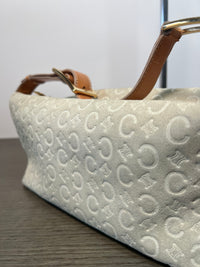 Bolso de hombro Celine C Monogram de Ante Blanco Vintage