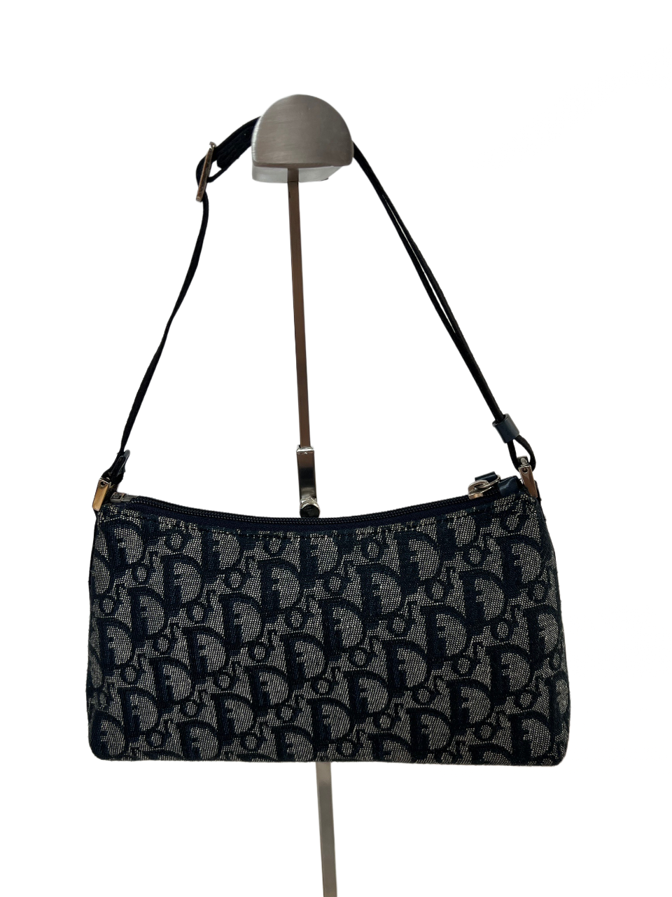 Christian Dior Trotter Pochette Bag in Navy Oblique Canvas