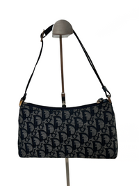Christian Dior Trotter Pochette Bag in Navy Oblique Canvas