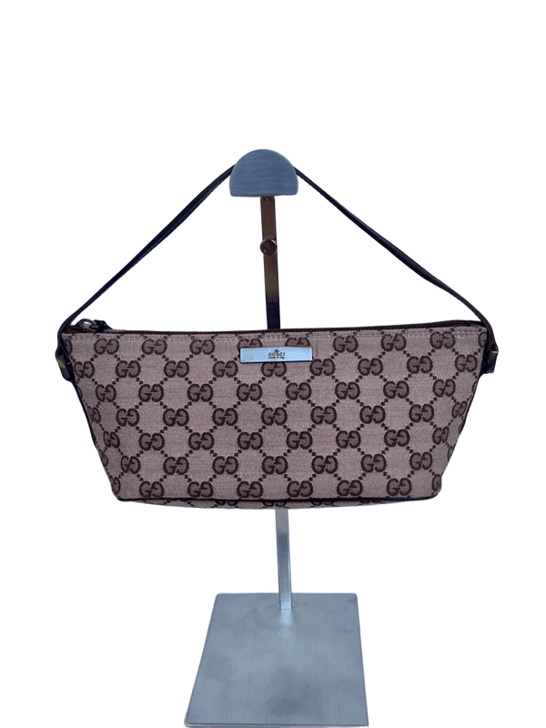 Gucci Boat Pochette - GG Canvas Marrón