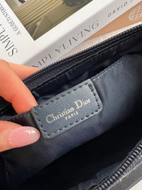 Christian Dior Trotter Pochette Bag in Navy Oblique Canvas