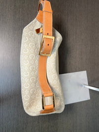 Bolso de hombro Celine C Monogram de Ante Blanco Vintage