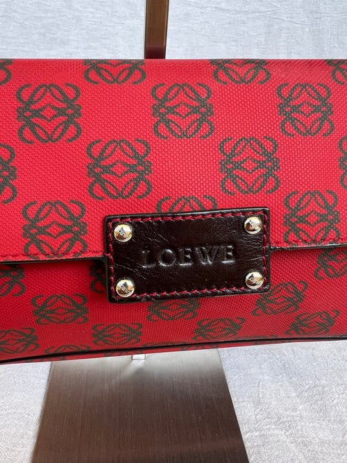 Bolso Loewe Anagram Flap Bag - Rojo Vibrante