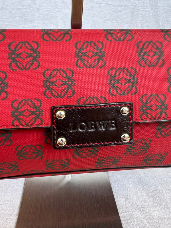 Bolso Loewe Anagram Flap Bag - Rojo Vibrante