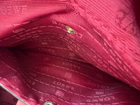 Bolso Mini Boston Loewe Heritage en Piel Roja con Logo Grabado