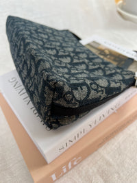 Christian Dior Trotter Pochette Bag in Navy Oblique Canvas