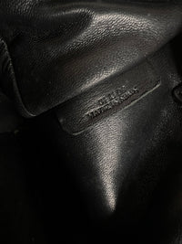 Loewe Amazona 28 en Piel Granulada Metalizada – Gris Peltre / Plata Oscuro