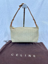 Bolso de hombro Celine C Monogram de Ante Blanco Vintage