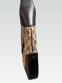 Gucci Jackie Medium en Lona GG Supreme con Tribanda Web y Piel