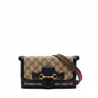 Gucci GG Canvas Lady Web Wallet On Strap - 1