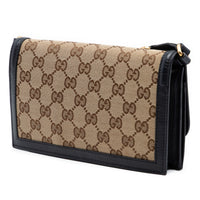 Gucci GG Canvas Lady Web Wallet On Strap - 2