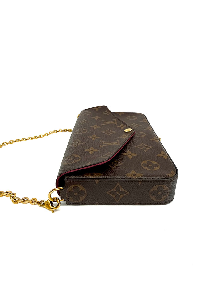 Louis Vuitton Felicie Pochette Monogram con tarjetero