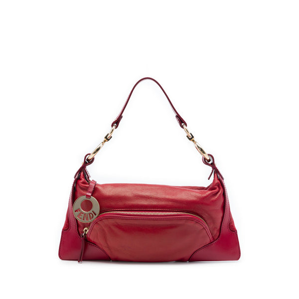 Fendi Leather Chef Pocket Shoulder Bag Vintage
