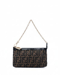 Fendi Quilted Zucca Canvas Chain Pochette Vintage