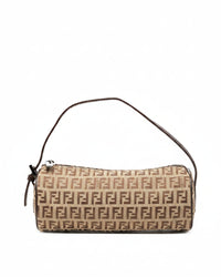 Fendi Zucchino Canvas Barrel Pochette Vintage