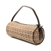Fendi Zucchino Canvas Barrel Pochette Vintage