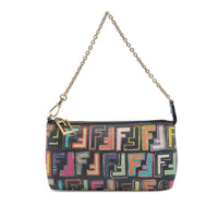 Fendi Multicolor Zucca Spalmati Chain Pochette - 1