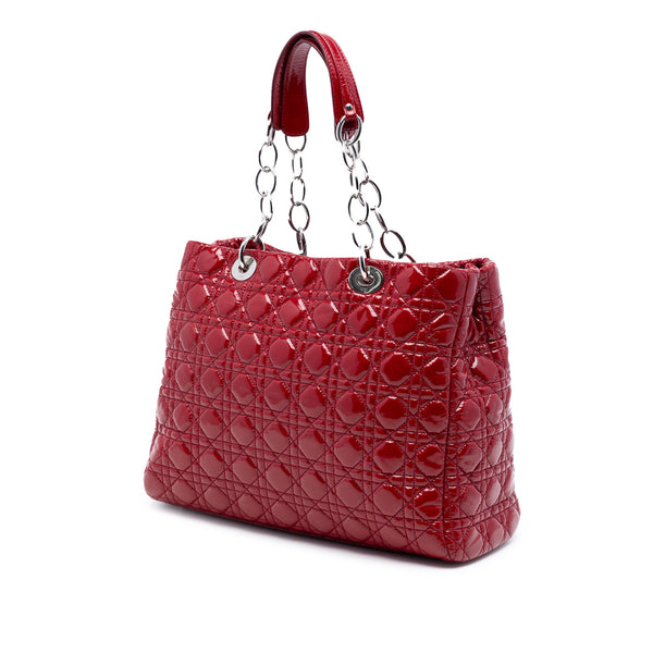 Dior Large Patent Cannage Soft Zipped Lady Dior Shopping Tote - Vintage