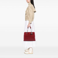 Dior Large Patent Cannage Soft Zipped Lady Dior Shopping Tote - Vintage