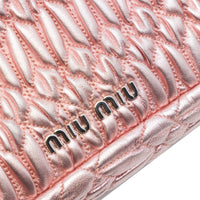 Miu Miu Matelasse Metallic Nappa Crystal Chain Satchel - Vintage